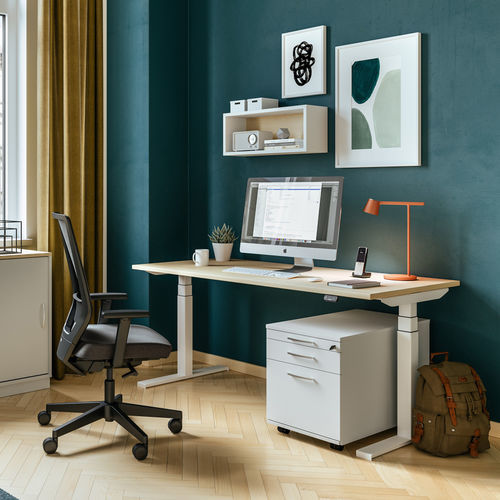 Free-standing desk - TENSOS - ASSMANN BÜROMÖBEL GMBH & CO. KG - 2 person / contemporary / oak