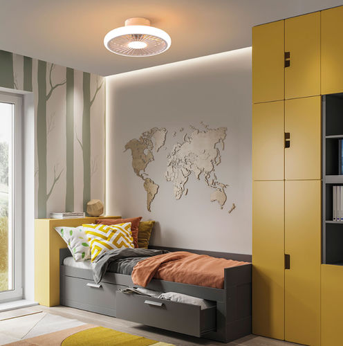 Indoor ceiling fan - TURBO - Mantra - wooden / metal / integrated LED