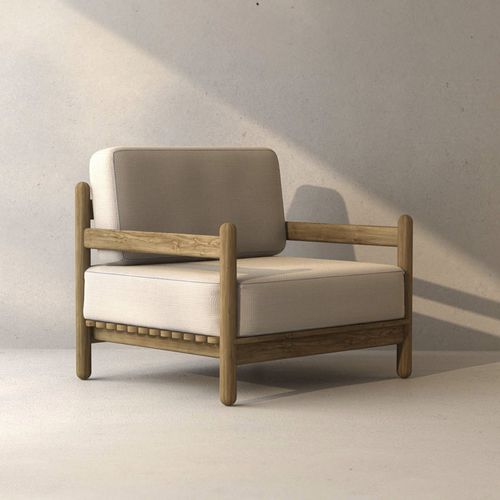 Contemporary armchair - BRAVA  - calma - water-repellent fabric / water-resistant fabric / waterproof fabric