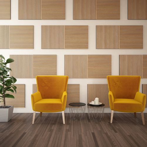 Acoustic wall panel - VicStrip Double Square - Vicoustic - Innovative Acoustic Solutions - for ceiling / PET / square