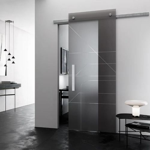 Sliding patio door - PARIS INDIVIDUAL - Bertolotto Porte - tempered glass facing / wooden / security