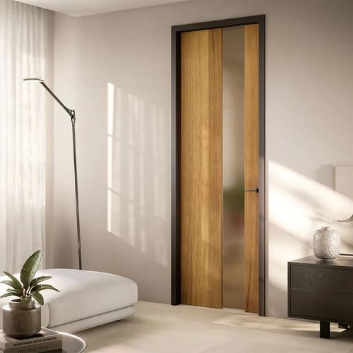 Interior door - CLV - Bertolotto Porte - glass / wooden / aluminum