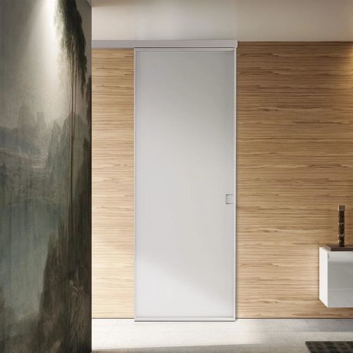 Sliding patio door - GRAFITE - Bertolotto Porte - wooden / MDF / wooden frame