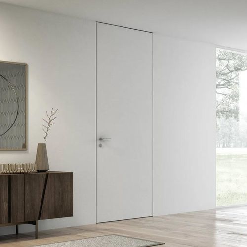 Interior door - MINIMA - Bertolotto Porte - aluminium / solid wood / swing