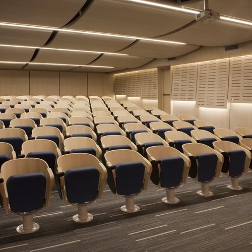 Contemporary auditorium seating - MINVEST - Aresline - fabric / wooden / metal