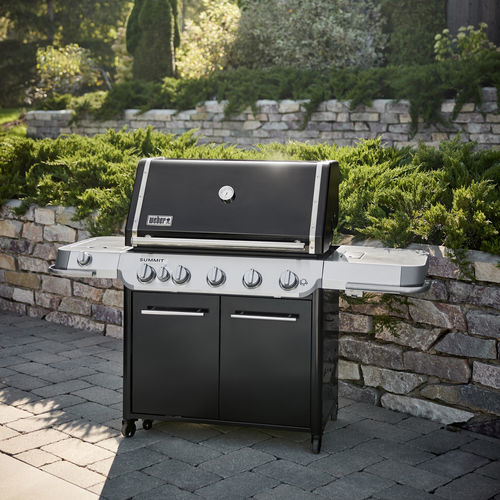 Gas barbecue - SUMMIT FS38 E - Weber EUROPE - commercial / on casters / stainless steel