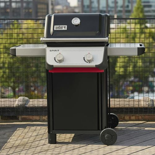 Gas barbecue - SPIRIT&reg; E-210 - Weber EUROPE - on casters / metal / stainless steel