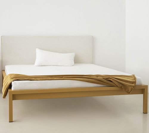 Double bed - PURE - Hans Hansen Furniture - contemporary / with upholstered headboard / fabric