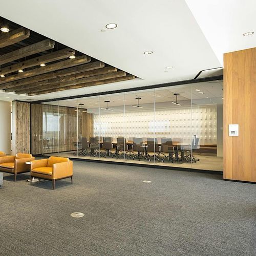 Sliding partition - PrivaSEE - NanaWall - with glass panel / aluminum / commercial