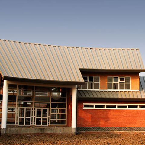 Galvanised steel roofing - SRS3 - Centria Architectural Systems - sheet steel / standing seam