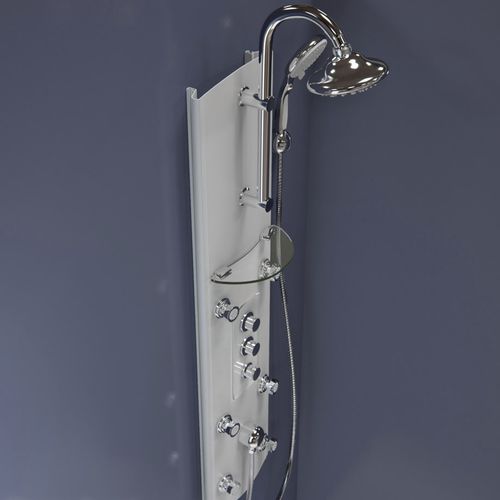 Thermostatic shower column - SHCM-27180 - DreamLine - aluminum / chrome finish / wall-mounted