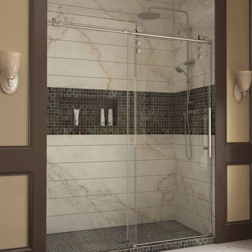 Sliding Shower Screen Enigma Z Dreamline For Alcoves Tempered Glass