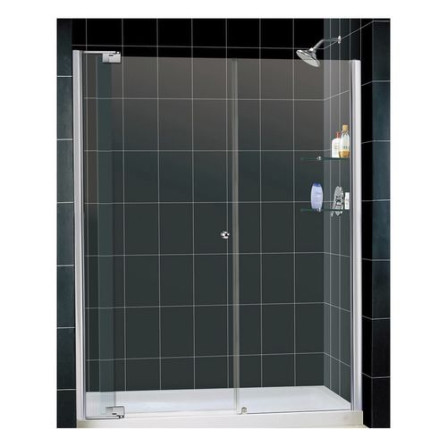 Aluminum shower - ALLURE - DreamLine - tempered glass / with pivot door / for alcoves
