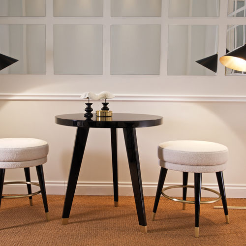 Contemporary stool - POLDO - DOM edizioni - metal base / upholstered / swivel