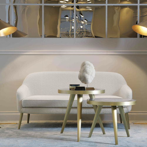 Contemporary sofa - BERNADETTE - DOM edizioni - fabric / white / 2-person