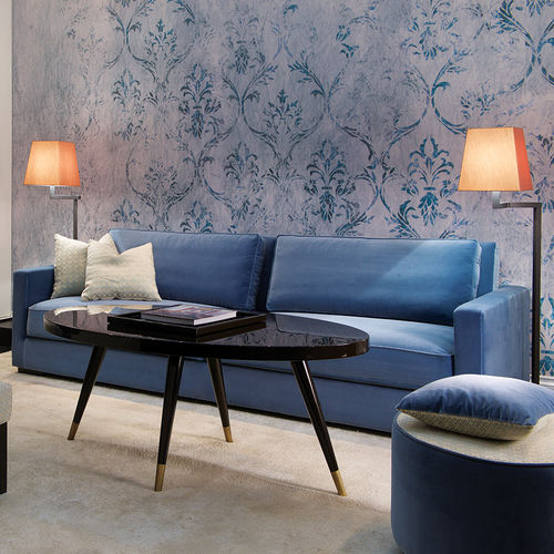 Contemporary sofa - ANDRE - DOM edizioni - fabric / brown / blue