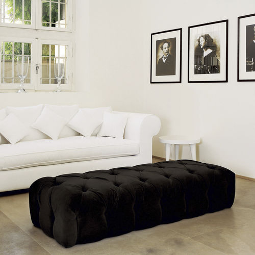 Contemporary ottoman - CAPITONNÈ - DOM edizioni - fabric / square / rectangular