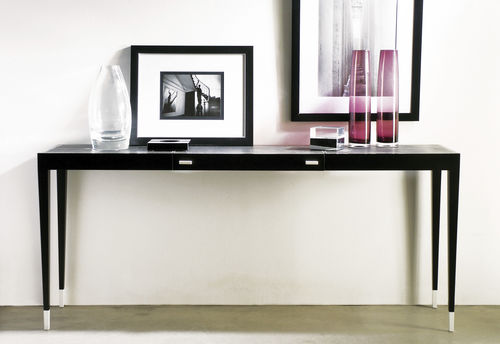 Contemporary sideboard table - ZOE - DOM edizioni - lacquered wood / ebony / lacquered wood base