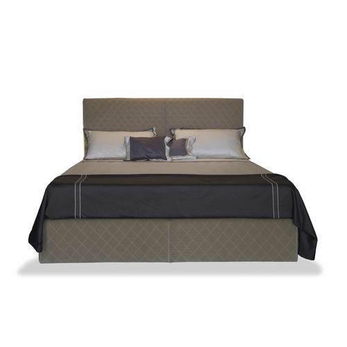 Double bed - COCO - DOM edizioni - contemporary / upholstered / with headboard