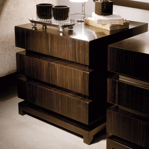 Contemporary side table - MAKAO 3 - DOM edizioni - wooden / wooden base / square