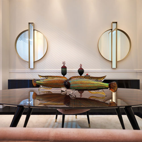 Wall-mounted mirror - MAX - DOM edizioni - contemporary / round / metal