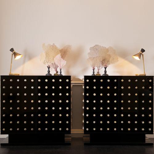 High sideboard - SPHERA - DOM edizioni - contemporary / lacquered wood / black