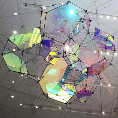 Glass decorative film - FUNNY - GLACE CONTROLE - for interior / transparent / metallized