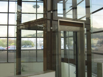 Glass construction panel - LAMIDUR® - CRISTAL PONTEVEDRESA - PVC / concrete / galvanised steel