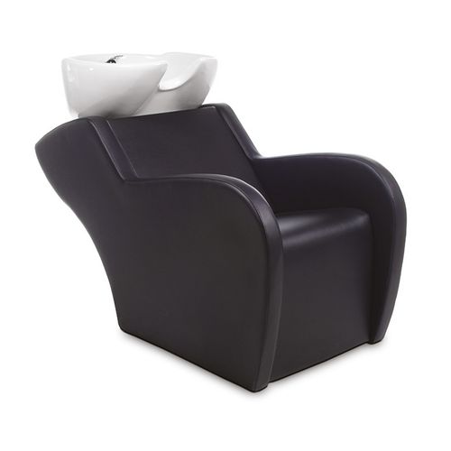 Synthetic leather shampoo chair - CLUBWASH - Gamma & Bross - ceramic / 1-person