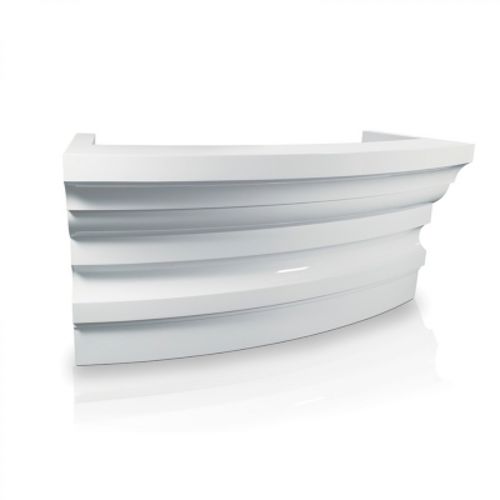 Laminate reception desk - ALZIRA CURVA - Gamma & Bross - for hairdressers