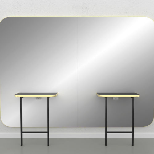 Contemporary dressing table - MADISON GOLD INFINITE 2P - Gamma & Bross - laminate / aluminum / wall-mounted