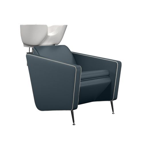 Synthetic leather shampoo chair - IONIANWASH BASIC - Gamma & Bross - ceramic / 1-person