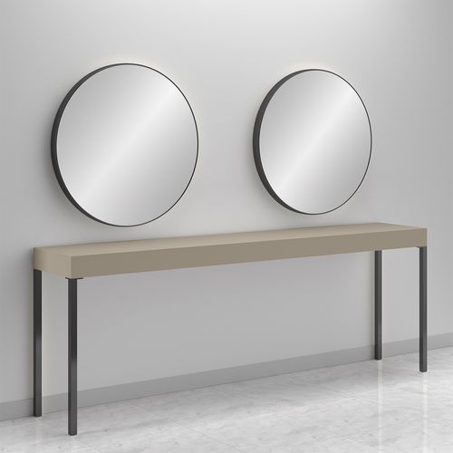 Contemporary dressing table - CONSOLLE RONDE 2P - Gamma & Bross - laminate / wall-mounted / for hairdressers
