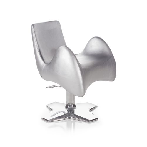 Original design beauty salon chair - FLOW - Gamma & Bross - vinyl / polyurethane / with hydraulic pump