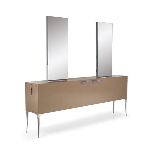 Contemporary dressing table - SQUARE ISLAND  - Gamma & Bross - beech / laminate / stainless steel
