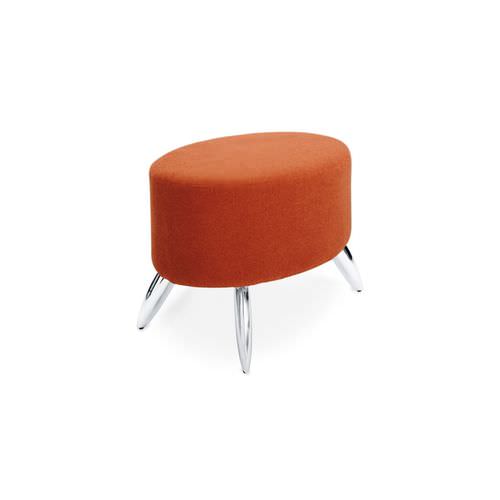 Contemporary pouf - ISLAMORADA - Gamma & Bross - fabric / wooden / polished aluminum