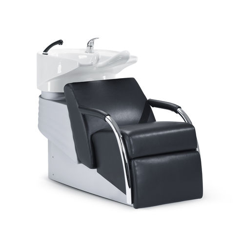 Shampoo chair with footrest - LAVASIT VAREO - OLYMP - leather / 1-person