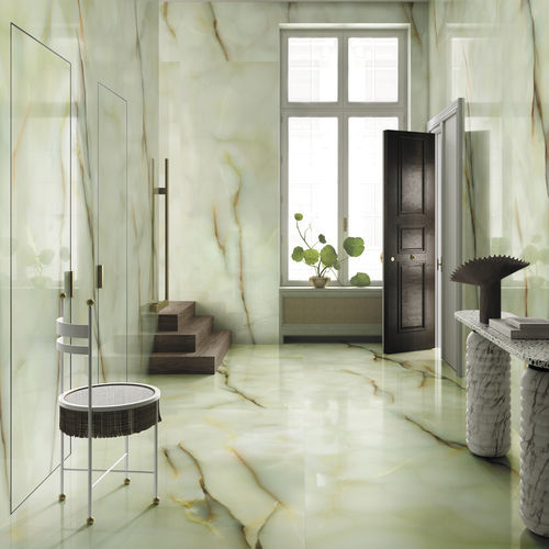 Porcelain stoneware tile - TELE DI MARMO PURE ONYX - EMILGROUP - high-gloss / natural finish / indoor