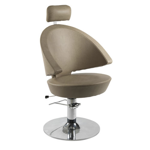 Synthetic leather beauty salon chair - CHARME REC - Beauty Star - wooden / with reclining back / with headrest