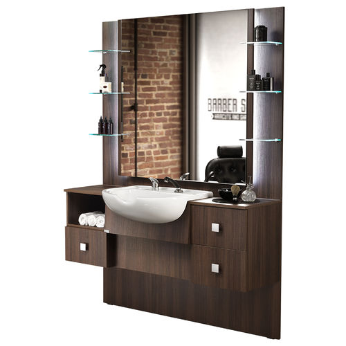 Contemporary dressing table - CLEO - AGV group - laminated wood / wall-mounted / for barber