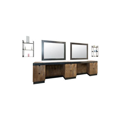 Contemporary dressing table - 468 - FIAPP - laminate / iron / wall-mounted
