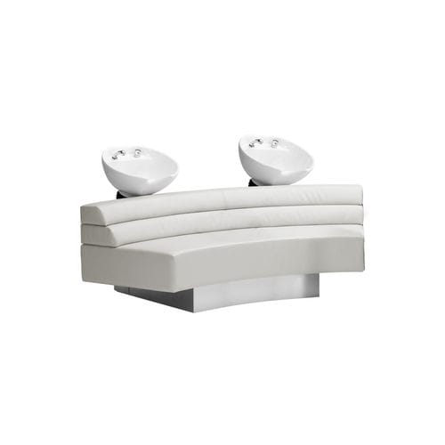 Synthetic leather shampoo chair - DIABLO 1019C WU - FIAPP - ceramic / 2-person