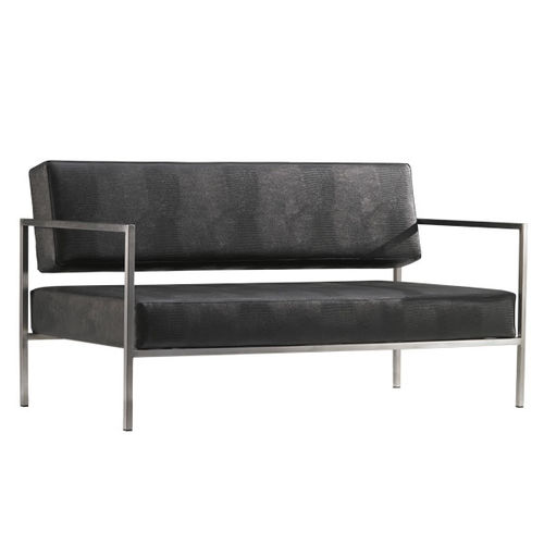 Contemporary sofa - VINCENT 85D - FIAPP - fabric / synthetic leather / custom