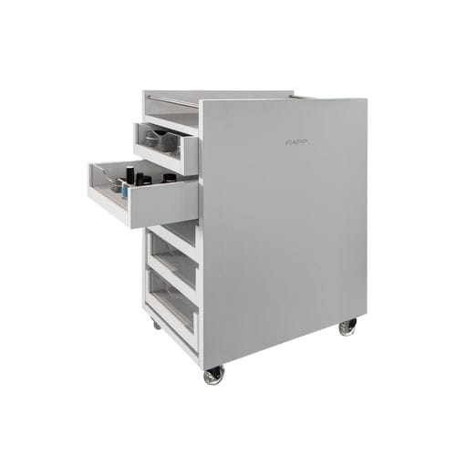 Hairdresser trolley - UTILITY NAILS 509 - FIAPP - for beauty salon / customizable / brushed stainless steel