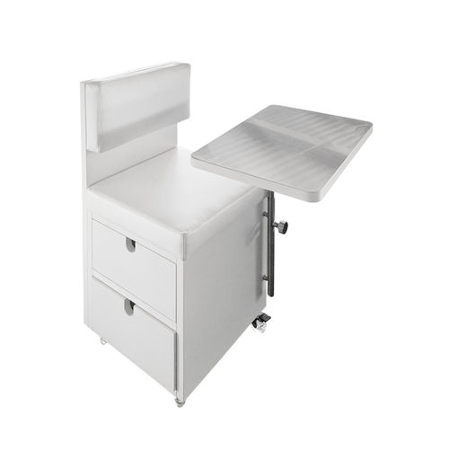 Contemporary task stool - NAILS E130PS - FIAPP - wooden base / on casters / swivel