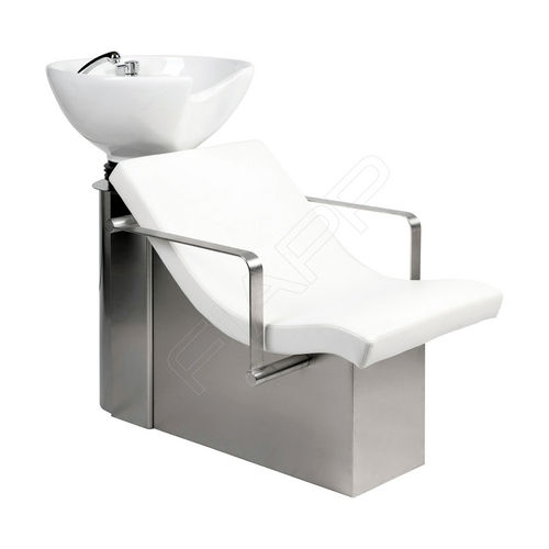 Synthetic leather shampoo chair - GODIVA 1016 WU - FIAPP - ceramic / 1-person