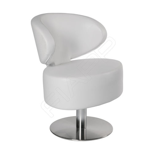 Chromed metal beauty salon chair - ANTOINETTE 662 - FIAPP - white / commercial / central base