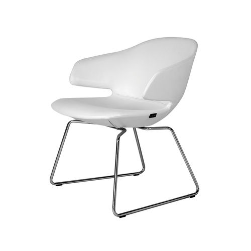 Contemporary visitor chair - MARYLIN 669A - FIAPP - indoor / fabric / leather