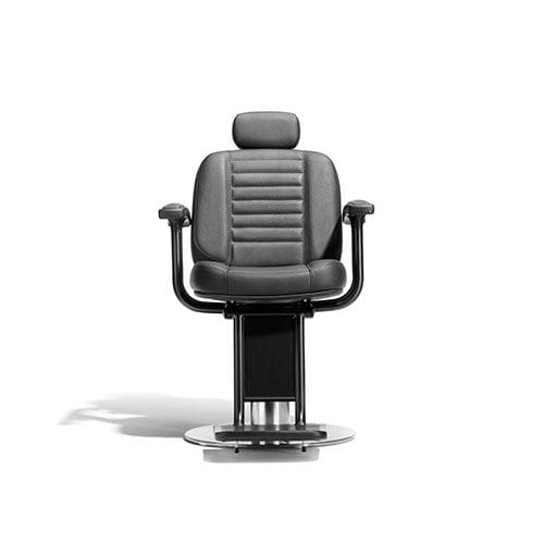 Synthetic leather barber chair - FALCON - Kiela Metaalwarenfabriek B.V. - chromed metal / with footrest / with headrest
