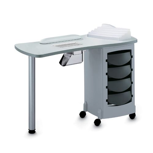 Manicure table with vacuum cleaner - 164LX - Artecno Srl - with storage